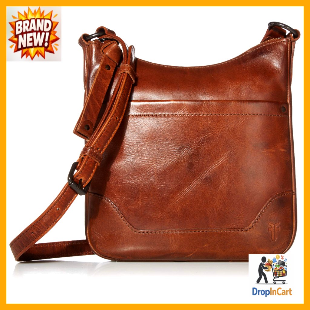 Leather Crossbody Bag Adjustable Strap Zip Pockets Chic Casual Everyday